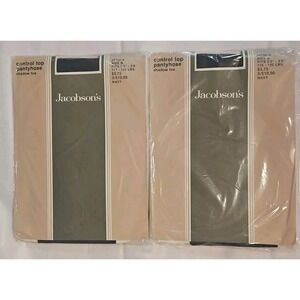 Jacobson's Control Top Pantyhose Shadow Toe Size‎ B #4700-X Navy  New